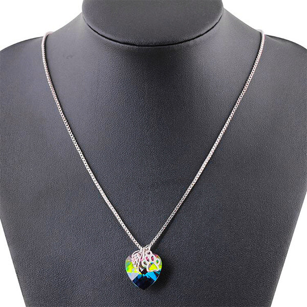 Collar Conmemorativo Arcoíris con Colgante de Corazón