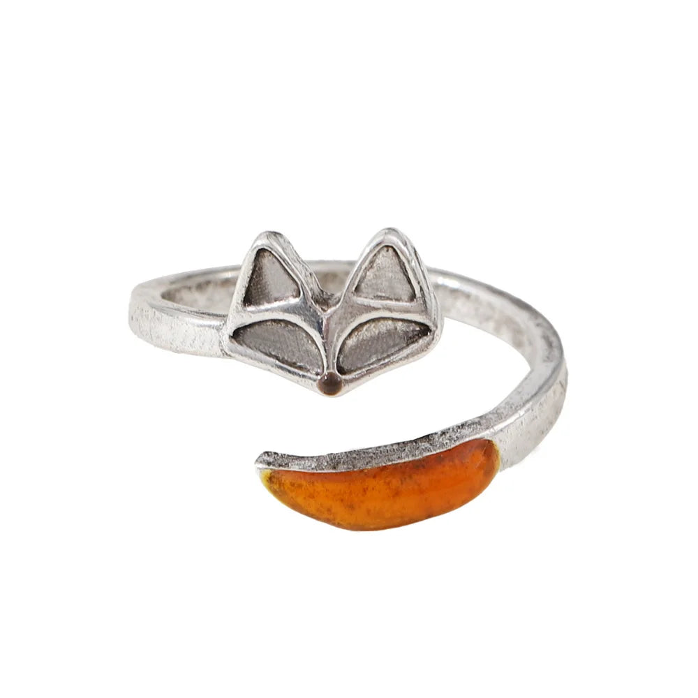 Anillo Vintage del Espíritu del Zorro
