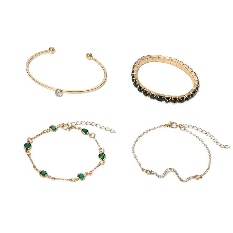 Conjunto de Pulseras Elegantes Sorina Feldwyn en Oro