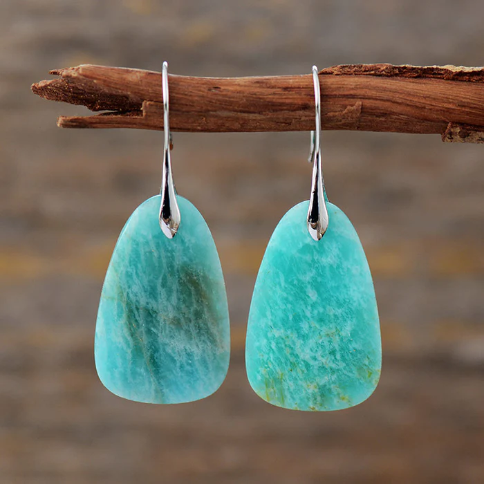 Pendientes de Piedra Turquesa Antiguos