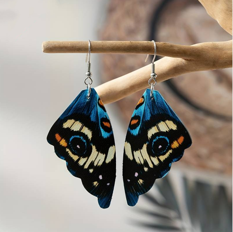 Pendientes Vintage de Alas Exóticas de Mariposa