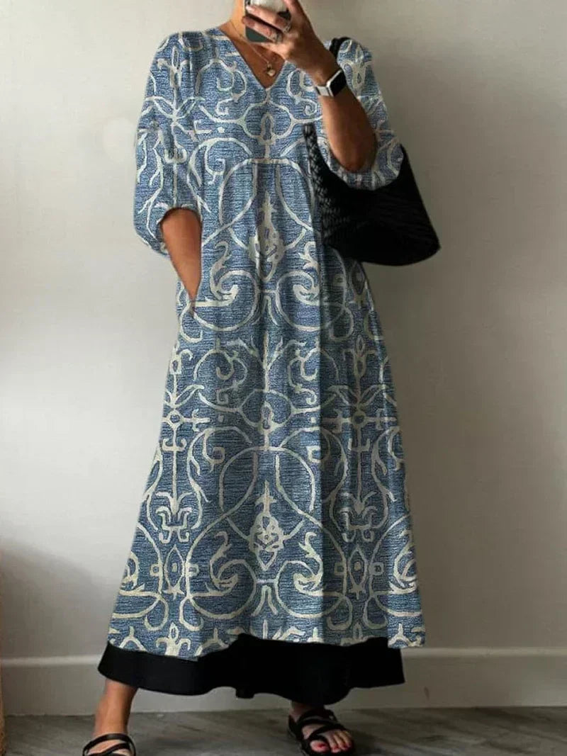 Vestido Elegante con Estampado Floral Lia