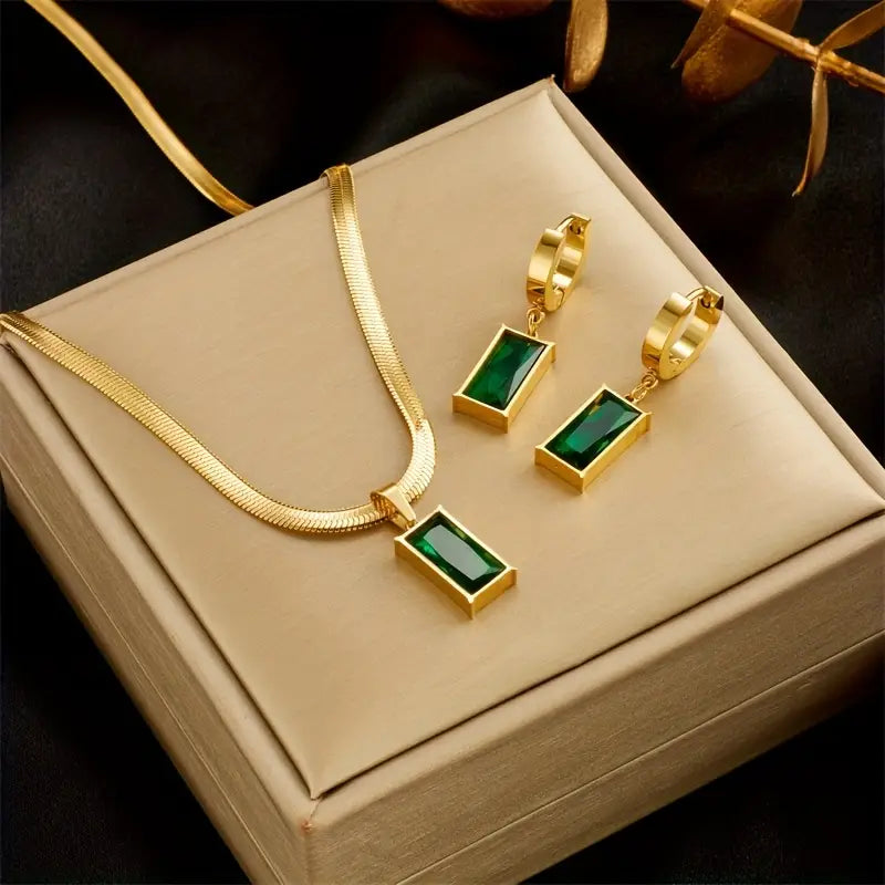 Conjunto de Joyería Elegante Iselotte Verdain Oro