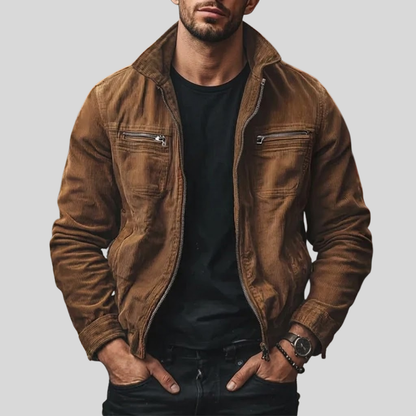 George | Chaqueta de Algodón Vintage con Cremallera