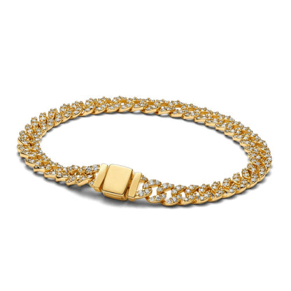 Pulsera Cubana en Moissanite