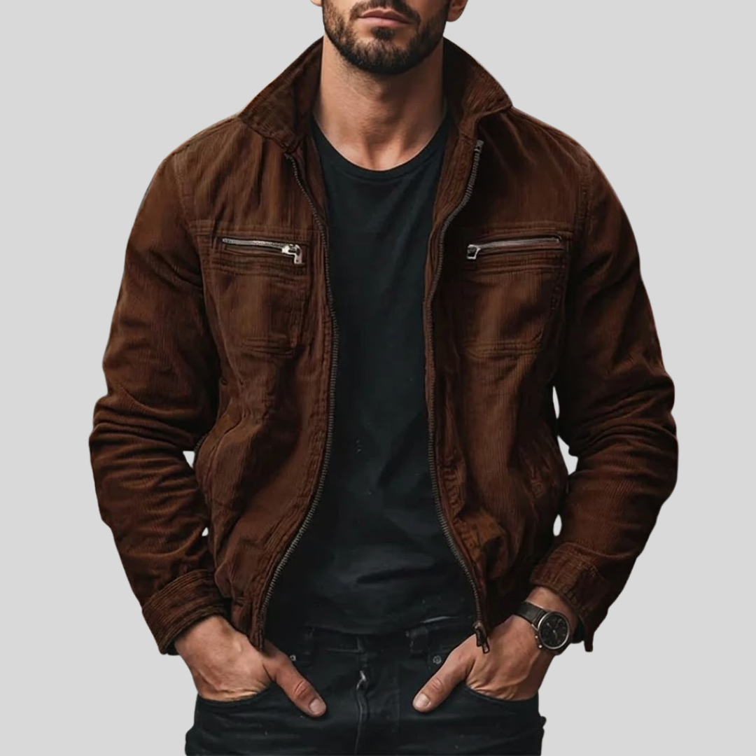 George | Chaqueta de Algodón Vintage con Cremallera