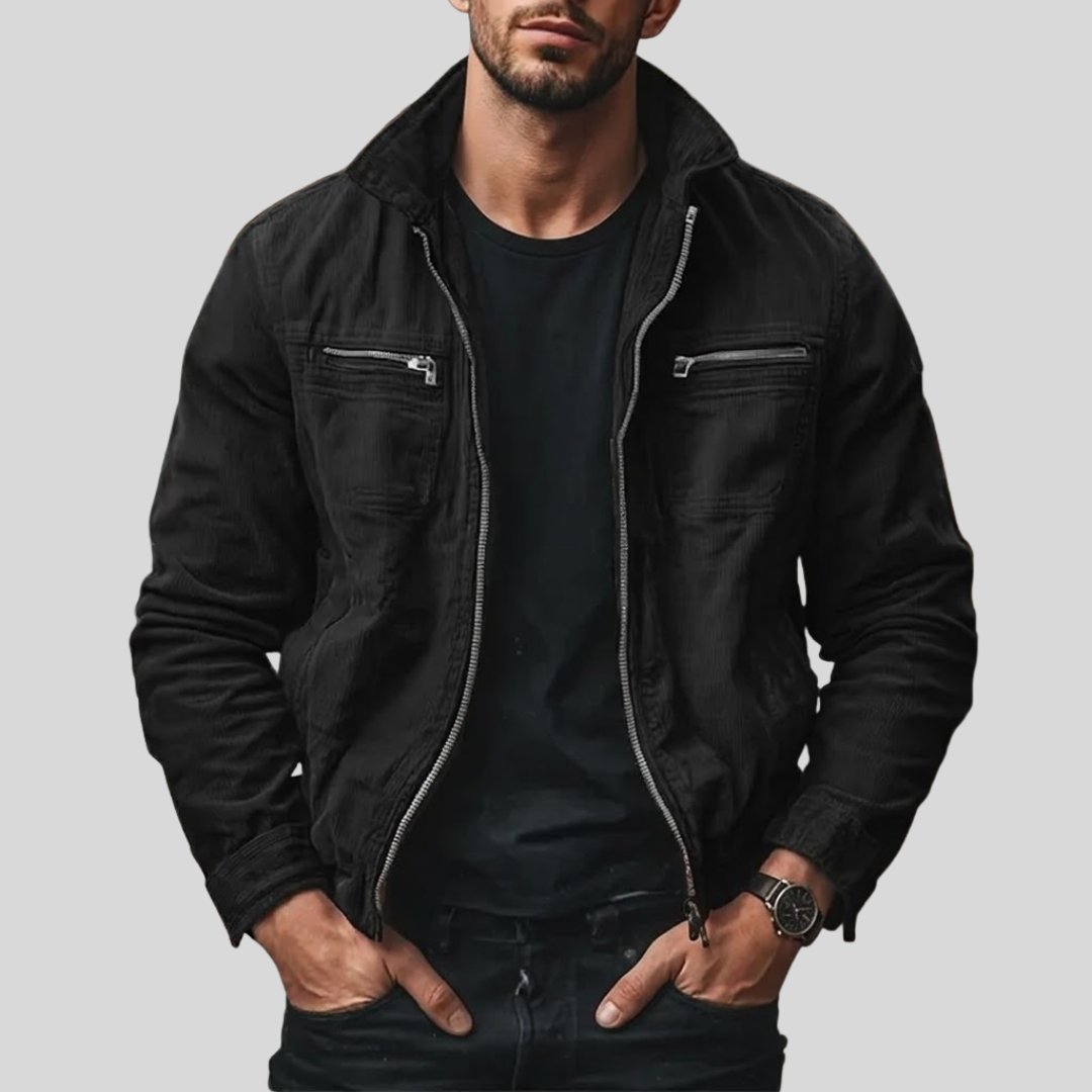 George | Chaqueta de Algodón Vintage con Cremallera