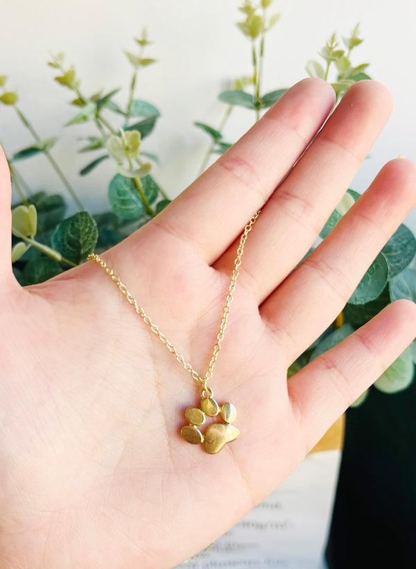 Collar Bañado en Oro con Dije de Pata