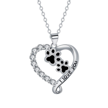 Collar de Pata en Forma de Corazón