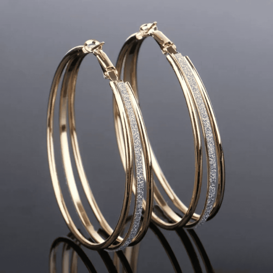 Pendientes de Aro Dorados Retro