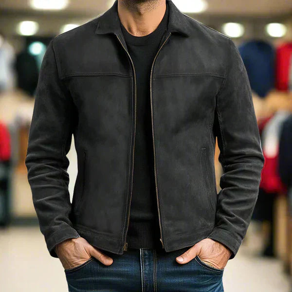 Mcmillan - Cuero Chaqueta Con Cremallera