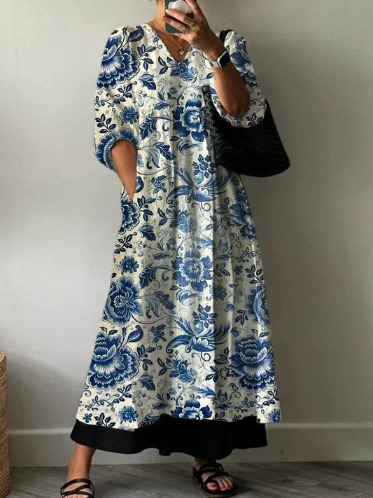 Vestido Elegante con Estampado Mia