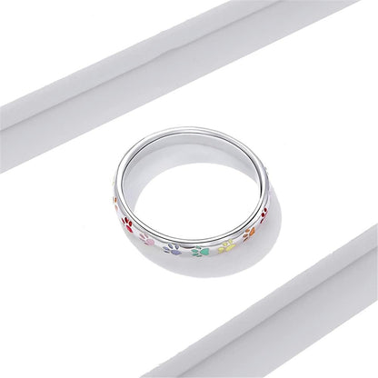 Anillo de Plata de Ley con Diseño de Pata