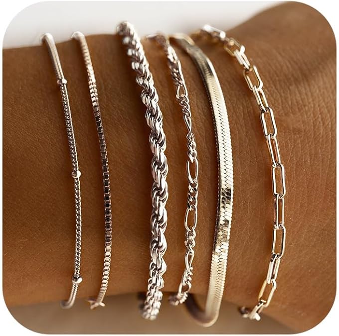 Set de Pulseras Isabella Vernetta | Oro Blanco