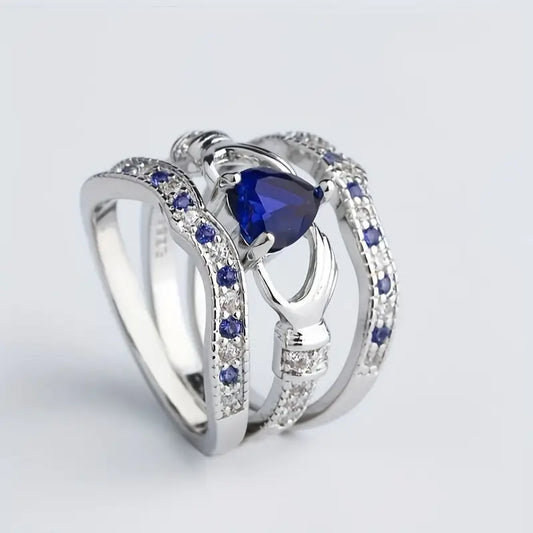 Set de anillos Eternal Lux Azura | Oro Blanco