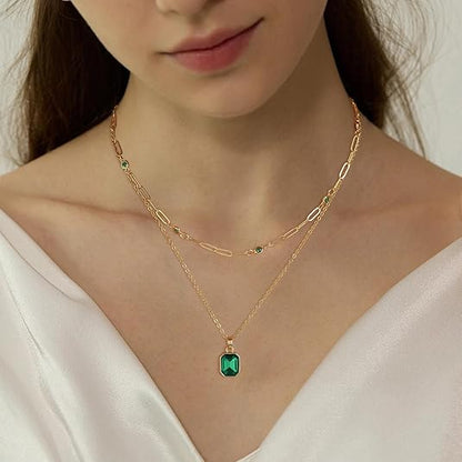 Collar Colgante Trébol de Esmeralda | Oro