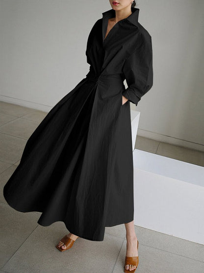 Brynn - Vestido de Corte A con Cuello Polo Chic