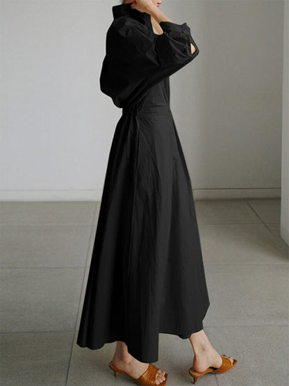 Brynn - Vestido de Corte A con Cuello Polo Chic
