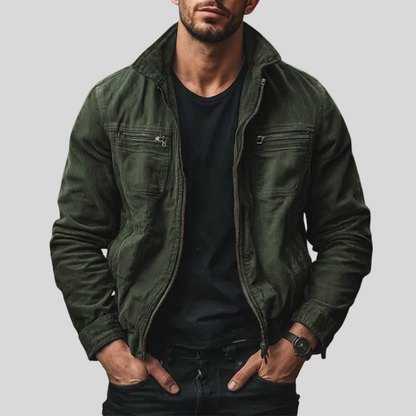 George | Chaqueta de Algodón Vintage con Cremallera