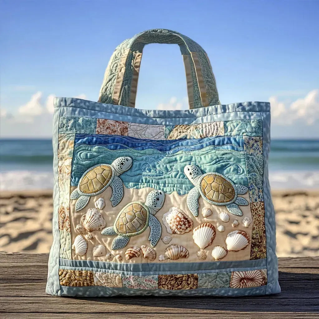 Bolso Artisanal Acolchado - Tortugas Marinas
