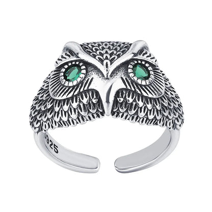 Anillo de Búho en Plata de Ley