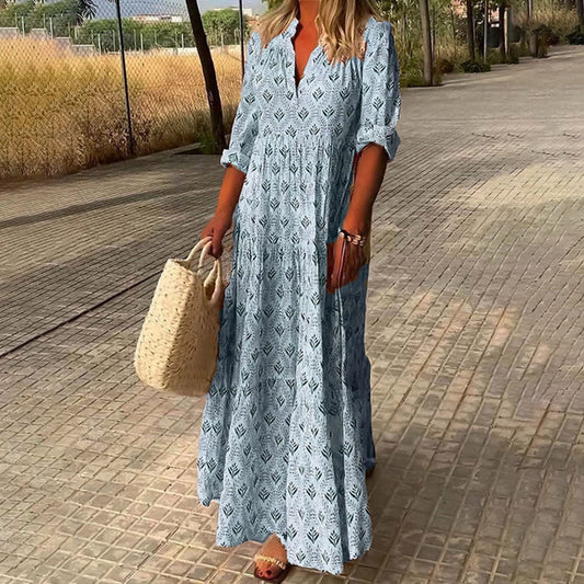 Nora - Elegante Vestido Boho Maxi