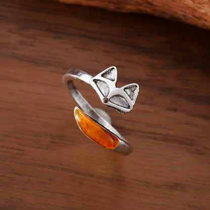 Anillo Vintage del Espíritu del Zorro