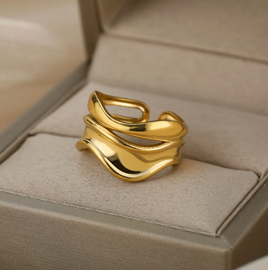 Anillo imperial chapado en oro de 18 quilates