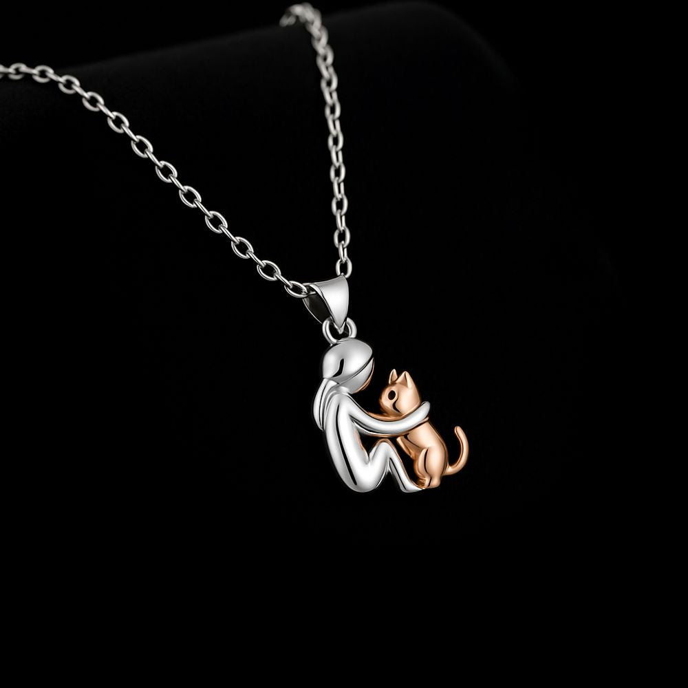 Collar de Abrazo de Gato con Pendientes de Regalo