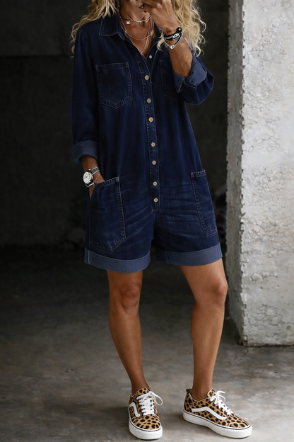 Nora | Mono de mezclilla casual corto