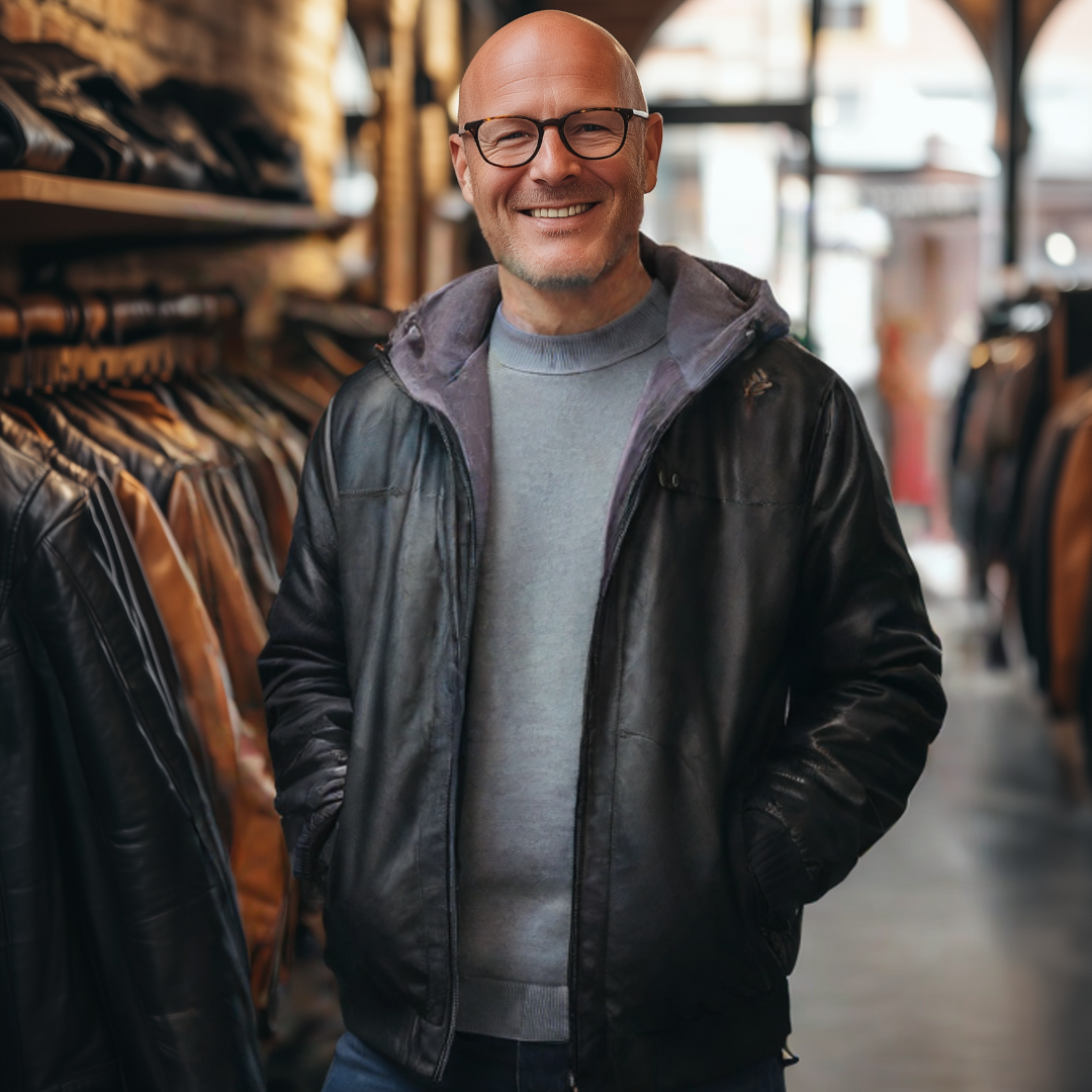 William | Chaqueta de Cuero Clásica