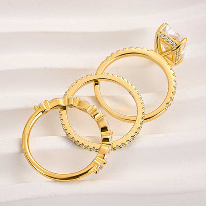 Set de Anillos de Boda Jaily 3PC | Oro
