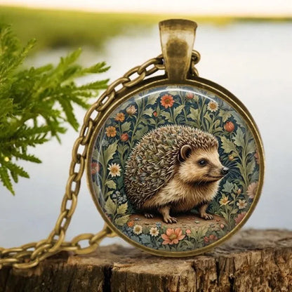 Collar de Animal del Espíritu del Bosque en Vidrio