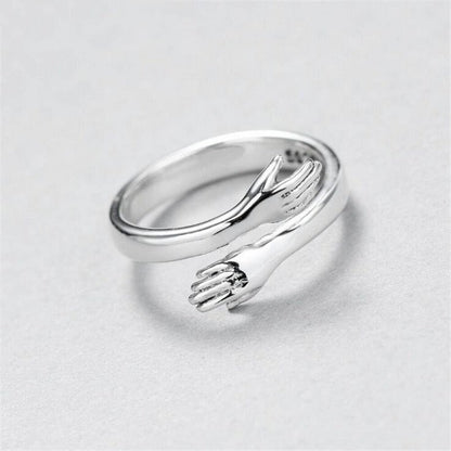 Anillo Hug ajustable en plata