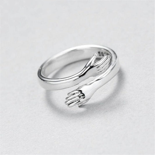 Anillo Hug ajustable en plata