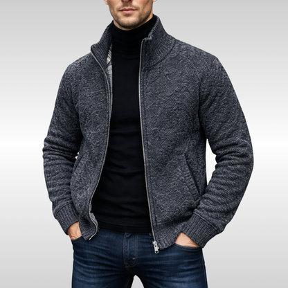 CARDIGÁN DE PUNTO CON CREMALLERA HENLEY | CALIDEZ REFINADA CON UN TOQUE LIMPIO