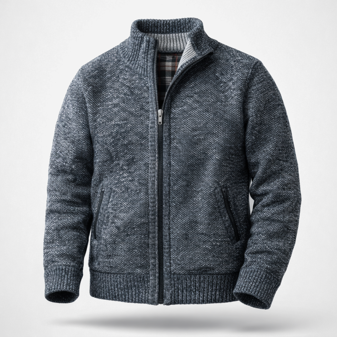 CARDIGÁN DE PUNTO CON CREMALLERA HENLEY | CALIDEZ REFINADA CON UN TOQUE LIMPIO