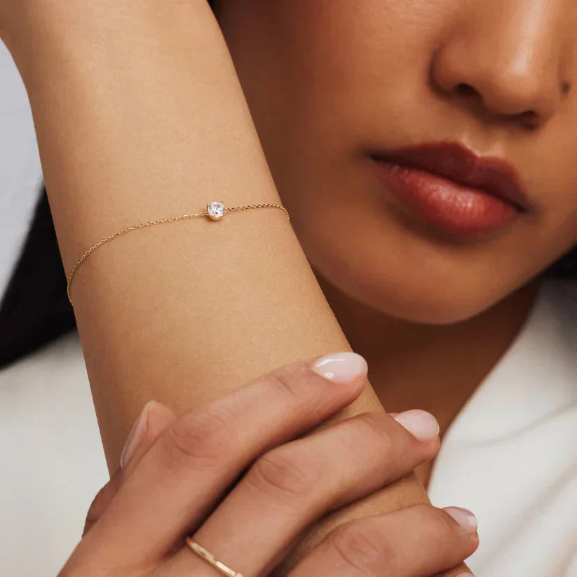 Pulsera con Piedra Cléa | Oro Blanco