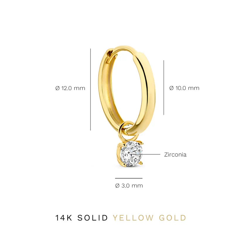 Set de Pendientes de Piedra Larmes de Lune | Oro