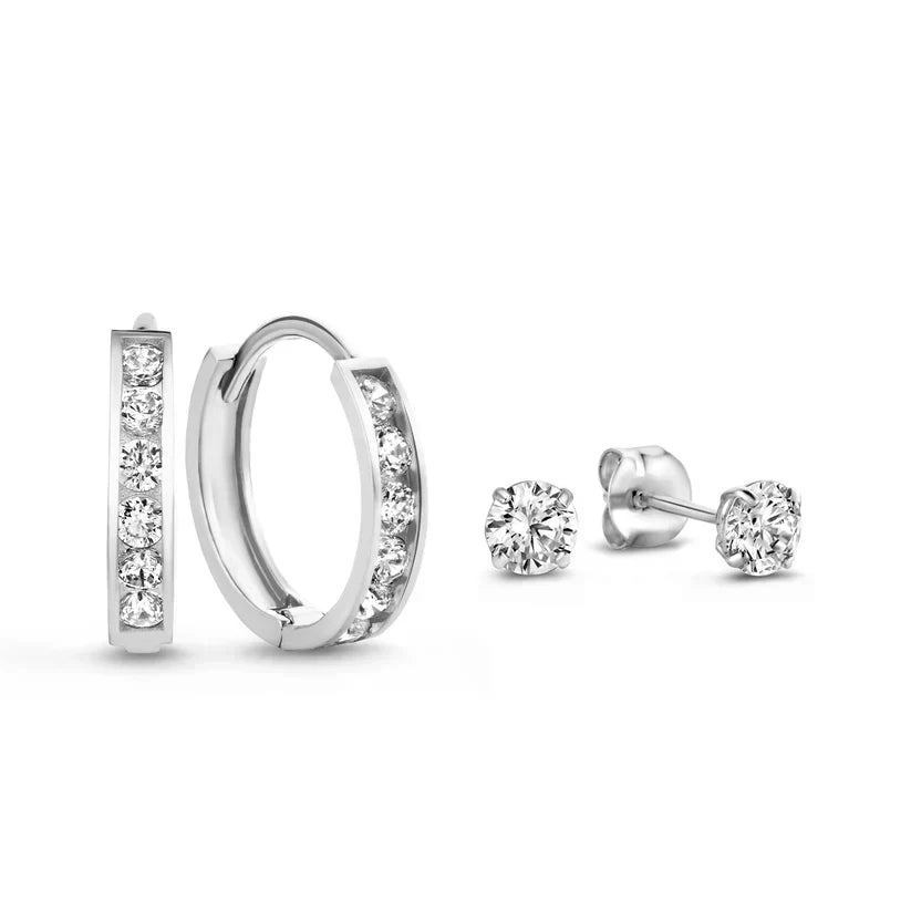 Set de Pendientes de Piedra Dara Brillane | Oro
