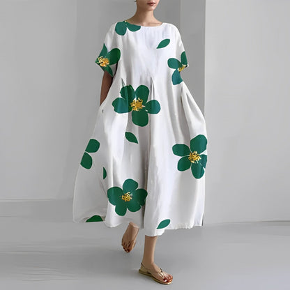 Daisy - Vestido Maxi Suelto de Gran Movimiento Retro