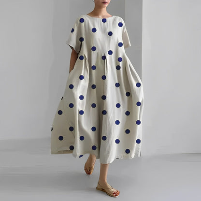 Daisy - Vestido Maxi Suelto de Gran Movimiento Retro