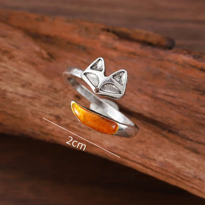 Anillo Vintage del Espíritu del Zorro