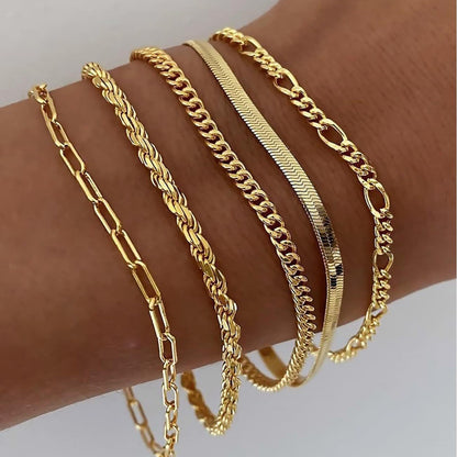 Conjunto de Pulseras de Oro Ellis Renner