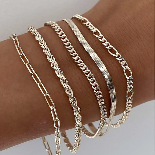 Set de Pulseras Ellis Renner | Oro Blanco