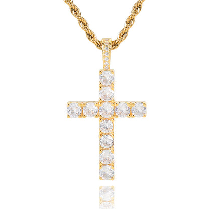 Collar Cruz | Oro Blanco