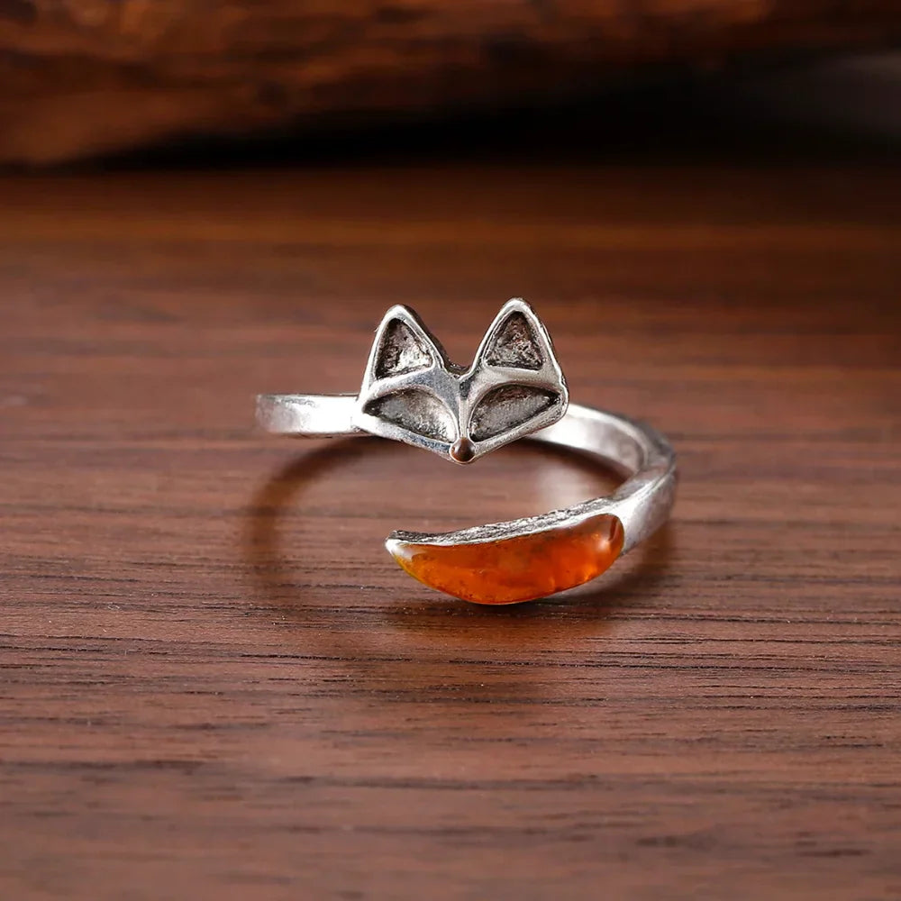 Anillo Vintage del Espíritu del Zorro