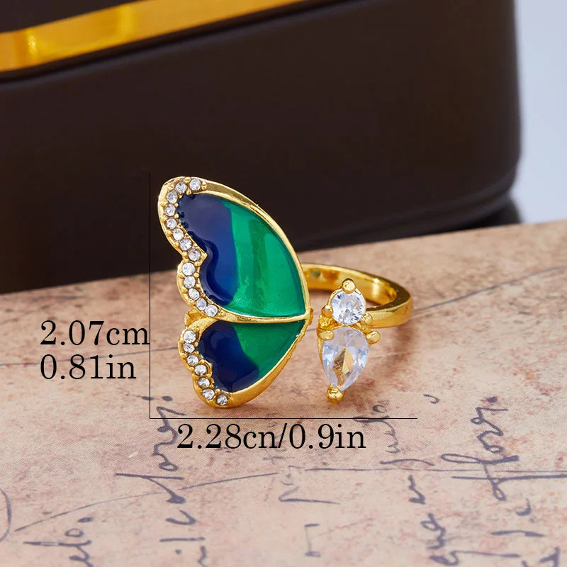 Anillo de los Sueños de la Mariposa Azul