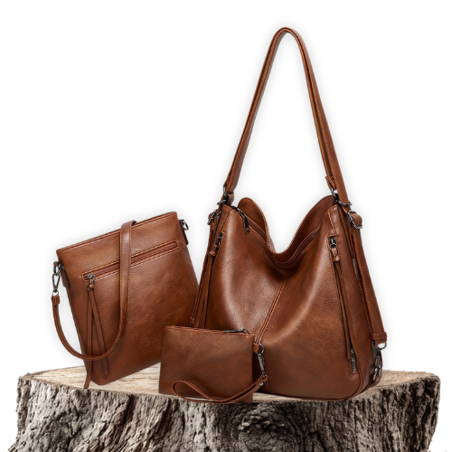 Amelia™ | Bolsa de mano de cuero vintage