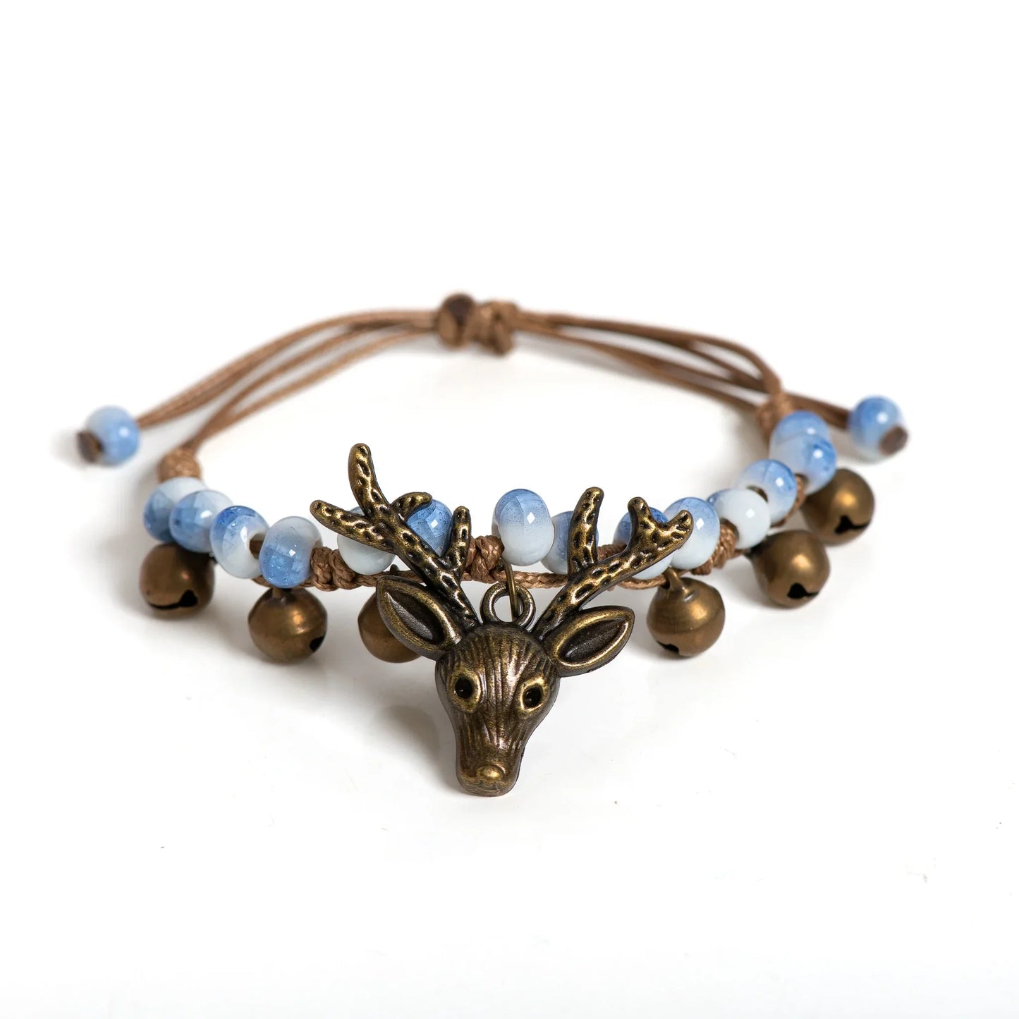 Pulsera Hecha a Mano con Dije de Cervatillo de Cerámica